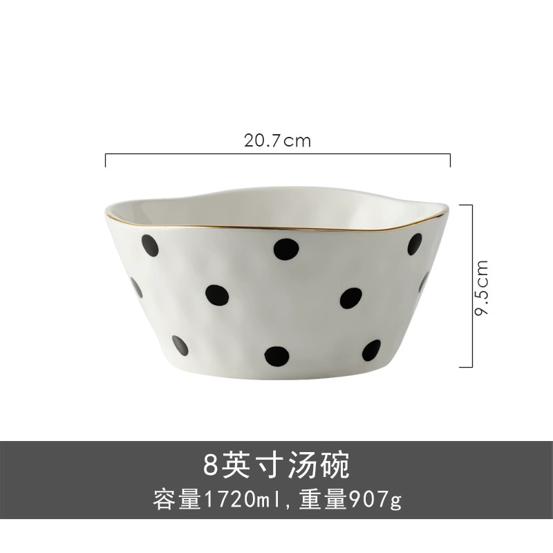 Polka Dot Ceramic Dinnerware Set tableware view 11