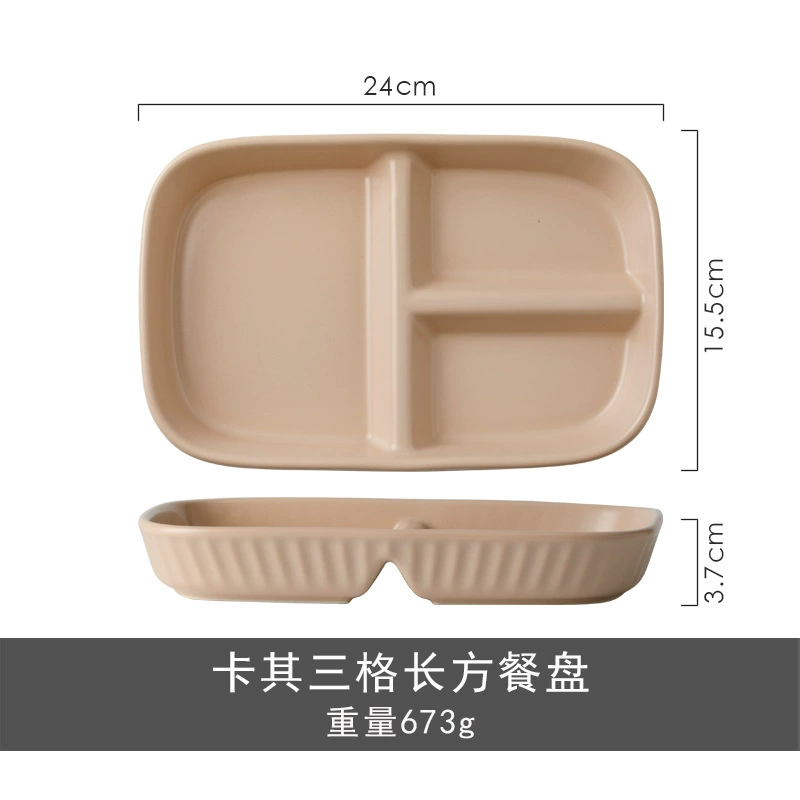 Ceramic Divided Plate tableware view 12