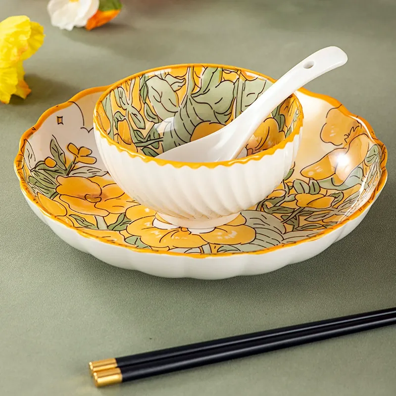 うさぎ柄の磁器食器セット tableware view 4