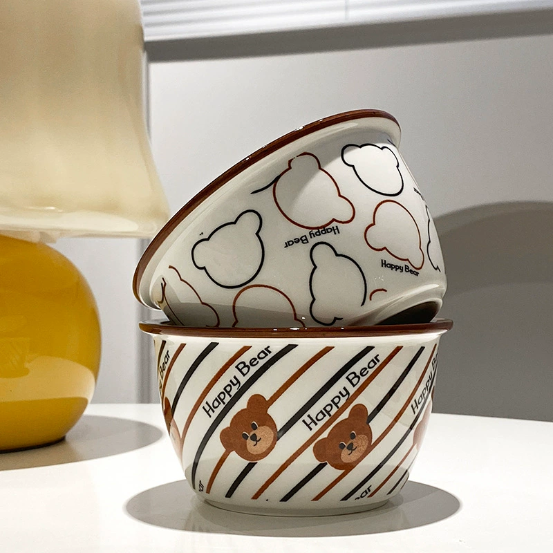 Cartoon Ceramic Rice Bowl tableware view 3
