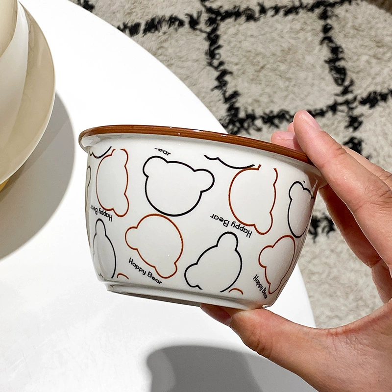 Cartoon Ceramic Rice Bowl tableware view 4