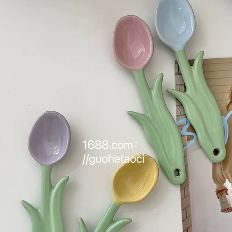 Hand-Painted Stoneware Spoon