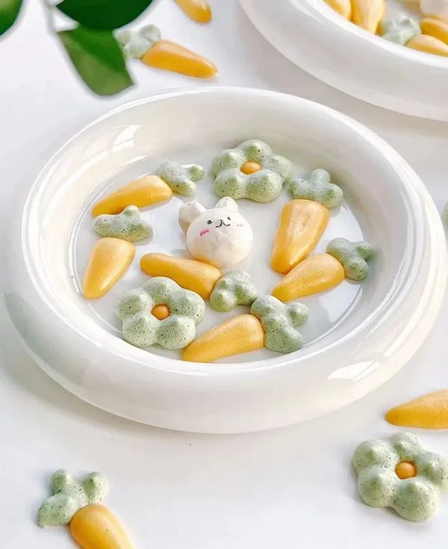 طبق سلطة فواكه بطلاء مربعات tableware view 3