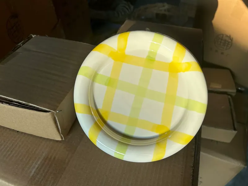 طبق سلطة فواكه بطلاء مربعات tableware view 7