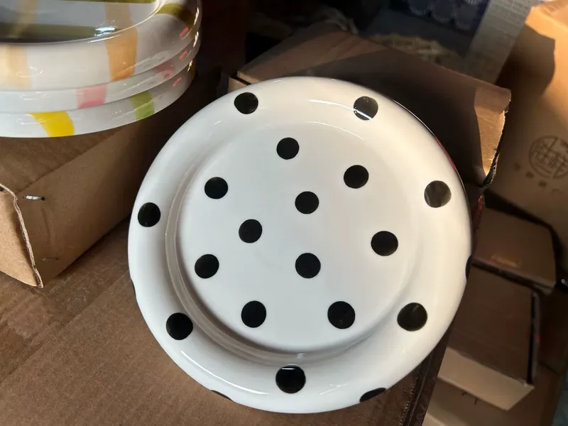 طبق سلطة فواكه بطلاء مربعات tableware view 9