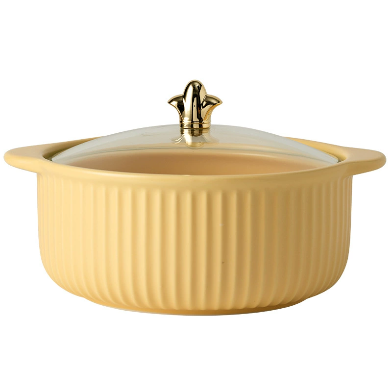 وعاء نودلز بورسلين مع غطاء ومقابض tableware view 5