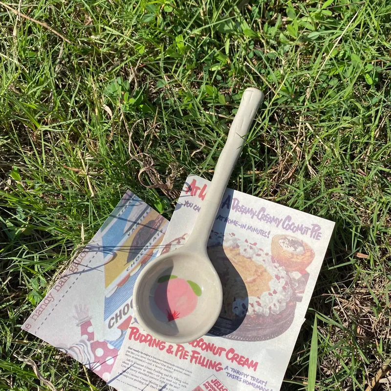 Hand-Painted Stoneware Spoon