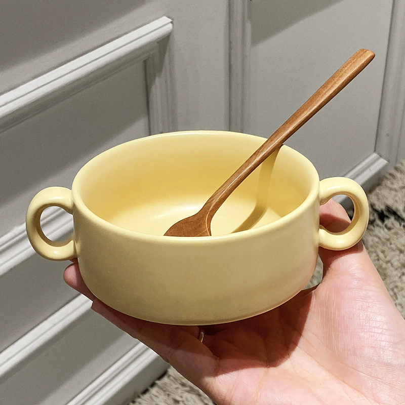 Stoneware Baking Bowl with Handles tableware view 2