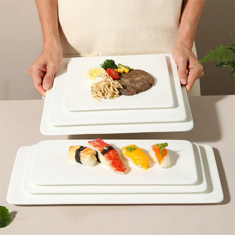 White Rectangular Serving Plate