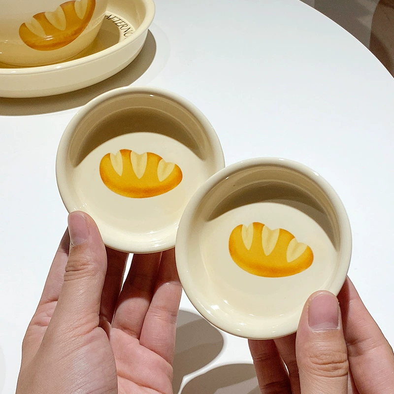 Porcelain Salad Bowl Set with Retro Design tableware view 3