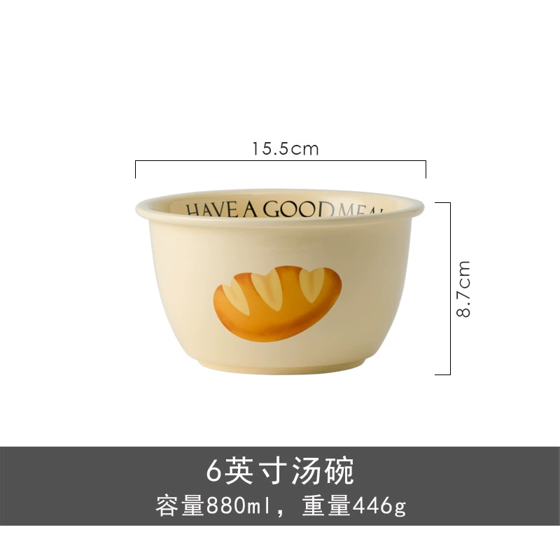 Porcelain Salad Bowl Set with Retro Design tableware view 9