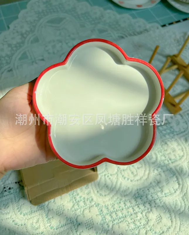 플로럴 케이크 접시 크라프트 박스 포함 tableware view 6