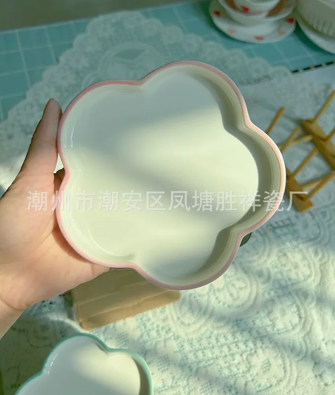 플로럴 케이크 접시 크라프트 박스 포함 tableware view 7