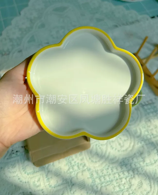 플로럴 케이크 접시 크라프트 박스 포함 tableware view 9