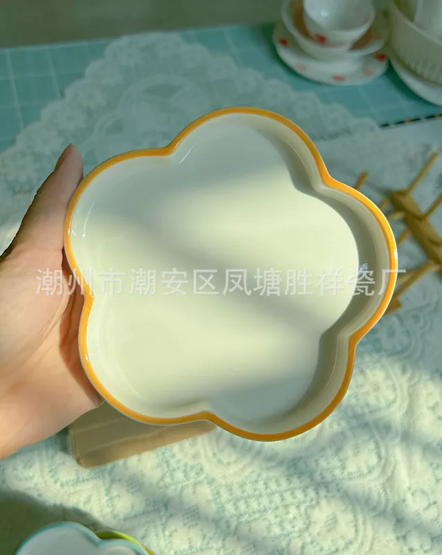 플로럴 케이크 접시 크라프트 박스 포함 tableware view 10