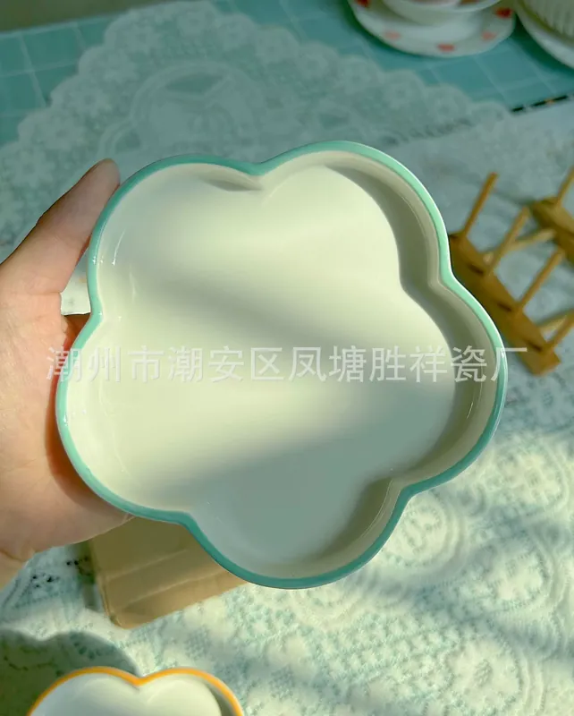 플로럴 케이크 접시 크라프트 박스 포함 tableware view 11