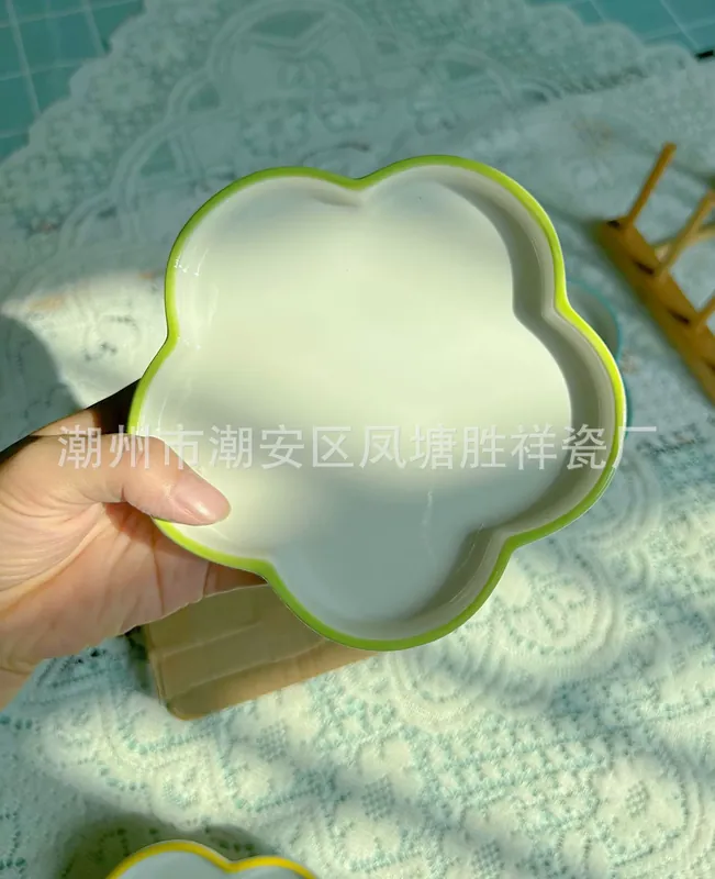 플로럴 케이크 접시 크라프트 박스 포함 tableware view 12