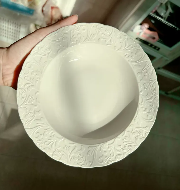 French Vintage Relief Straw Hat Plate 8 Inch