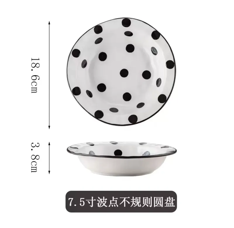 Hand-Painted Irregular Art Plate and Bowl Set tableware view 9