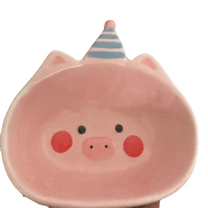 Tigela de molho porco cartoon tableware view 5
