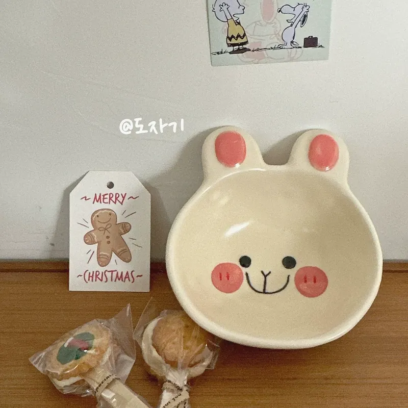 Tigela de molho porco cartoon tableware view 8