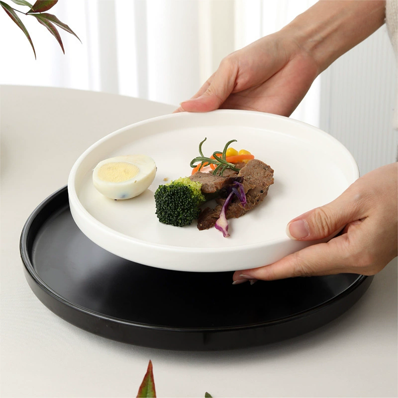 Assiette plate nordique en céramique tableware view 2