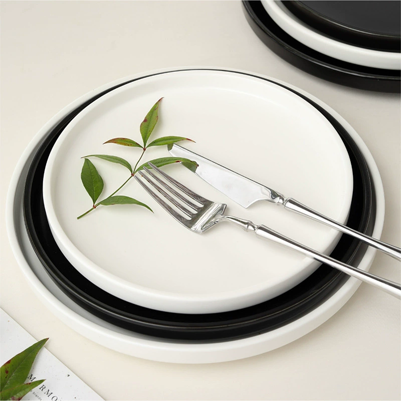 Assiette plate nordique en céramique tableware view 3