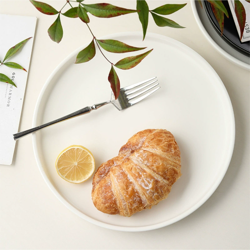 Assiette plate nordique en céramique tableware view 4