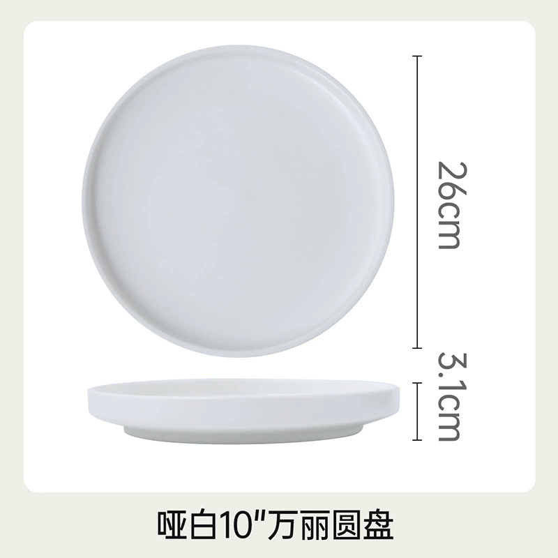 Assiette plate nordique en céramique tableware view 8