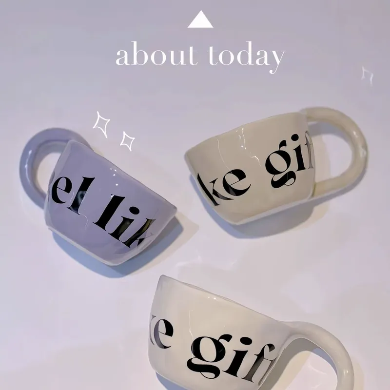 Ceramic Mug with Creative English Design