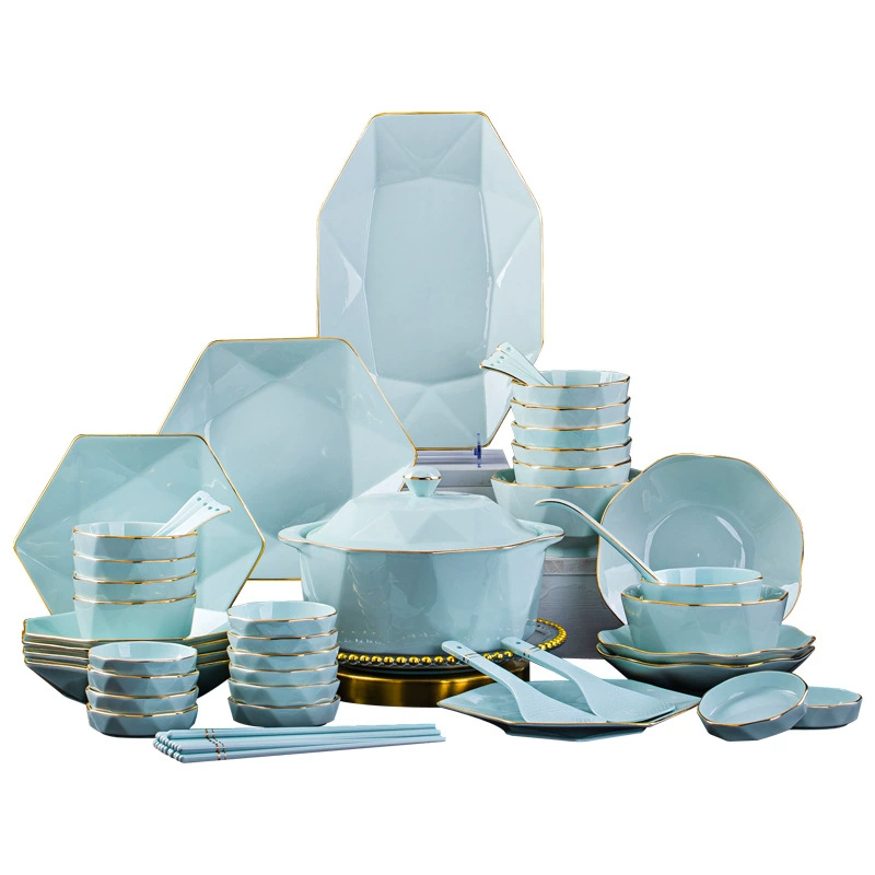 핸드페인팅 골드 세라믹 식기 세트 tableware view 5