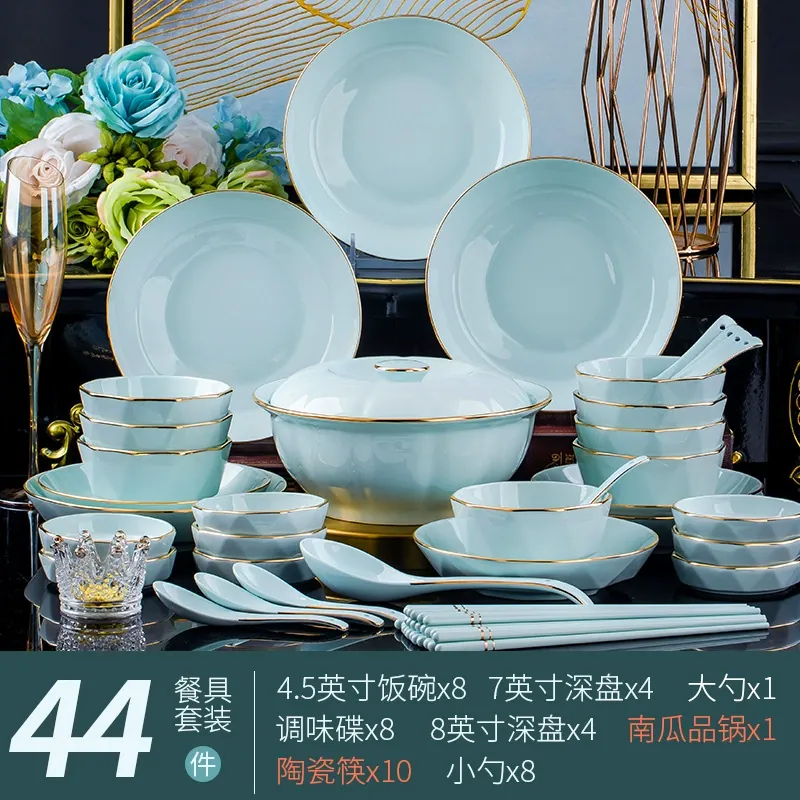 핸드페인팅 골드 세라믹 식기 세트 tableware view 10