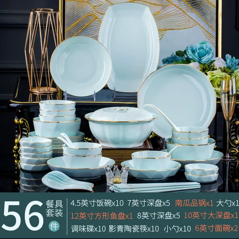 핸드페인팅 골드 세라믹 식기 세트 tableware view 11
