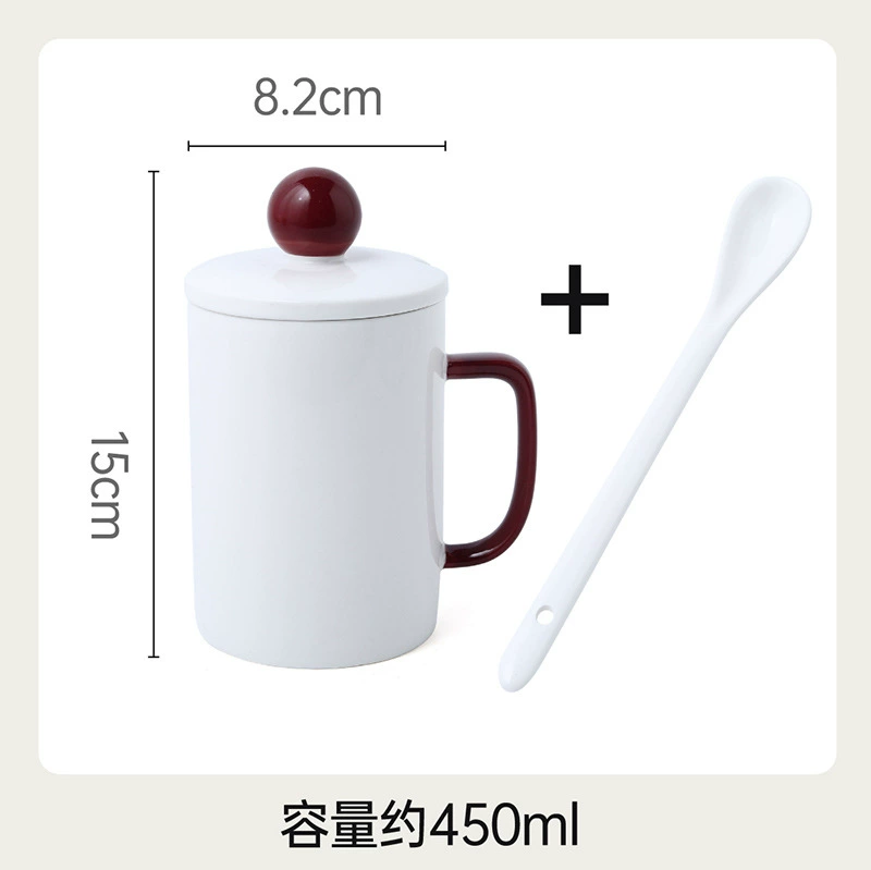 Ceramic Mug with Lid and Spoon tableware view 8