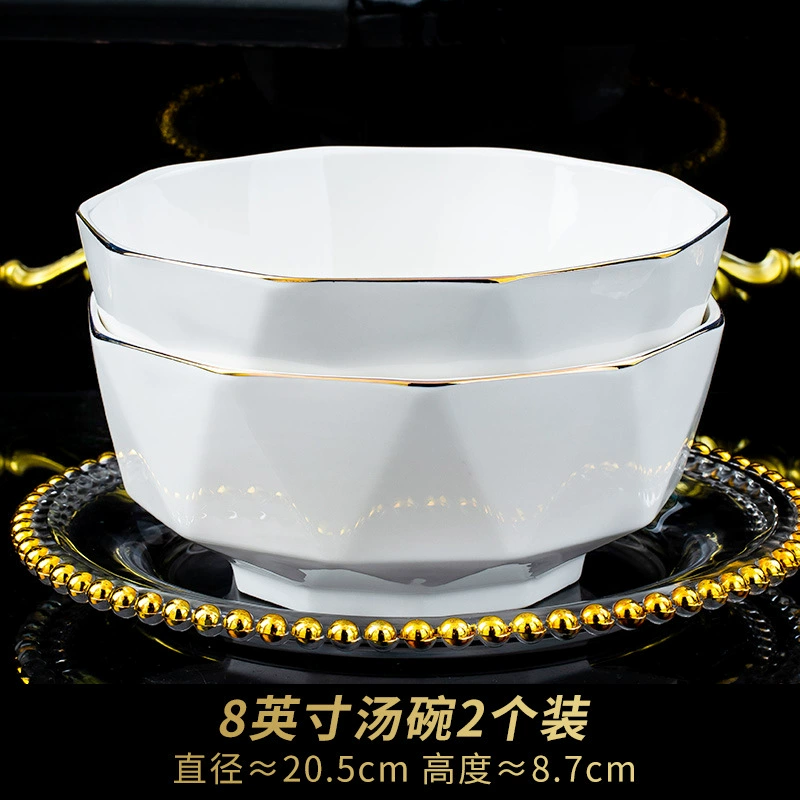 Conjunto de louça de cerâmica diamante pintada à mão tableware view 10