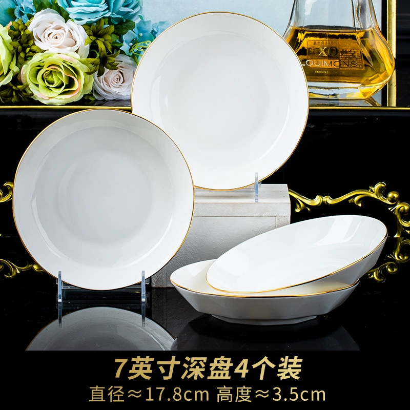 Conjunto de louça de cerâmica diamante pintada à mão tableware view 11