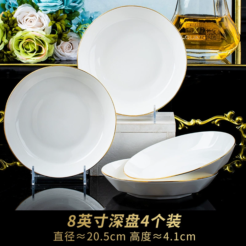 Conjunto de louça de cerâmica diamante pintada à mão tableware view 12
