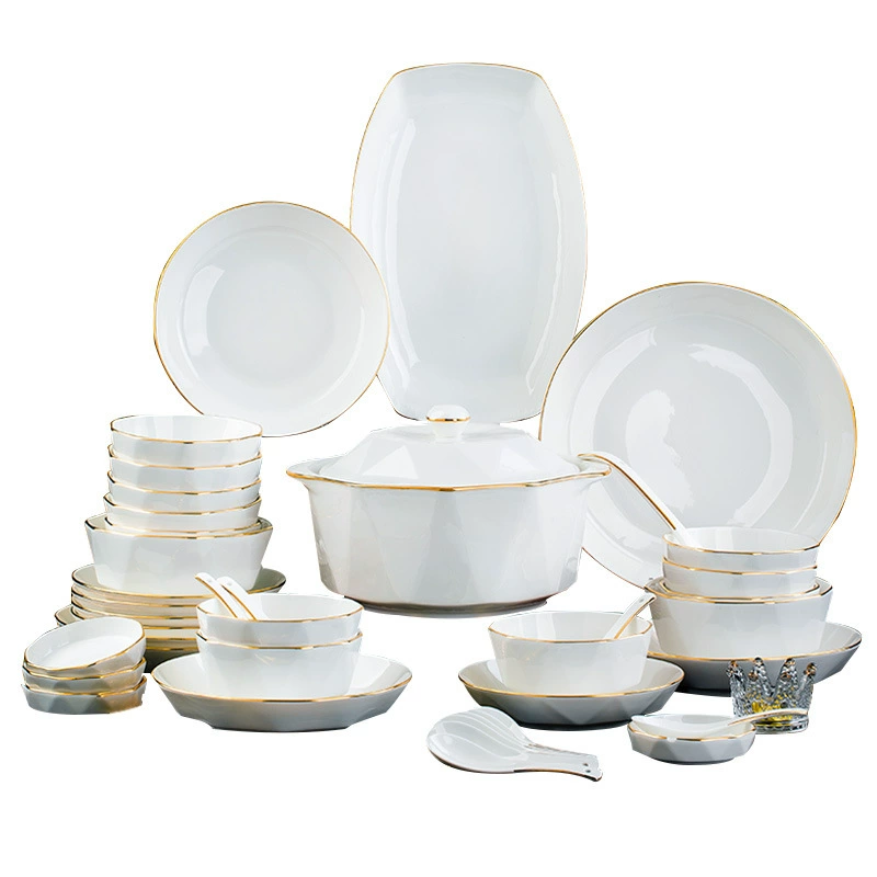 Set de vaisselle en porcelaine osseuse de Jingdezhen tableware view 5
