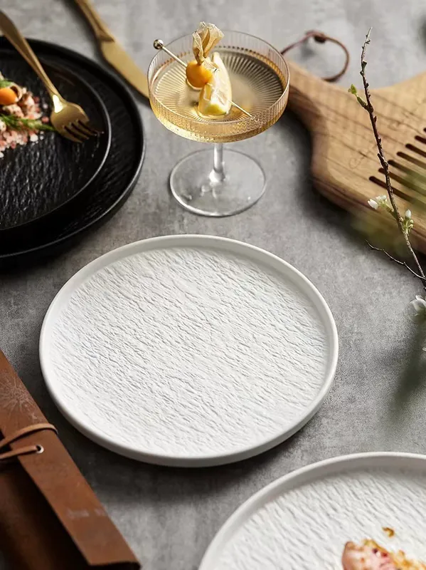 طبق ستيك بملمس الحجر tableware view 2