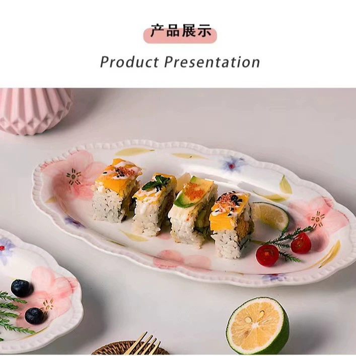 طبق شوربة زهري ريفي مرسوم يدوياً tableware view 5