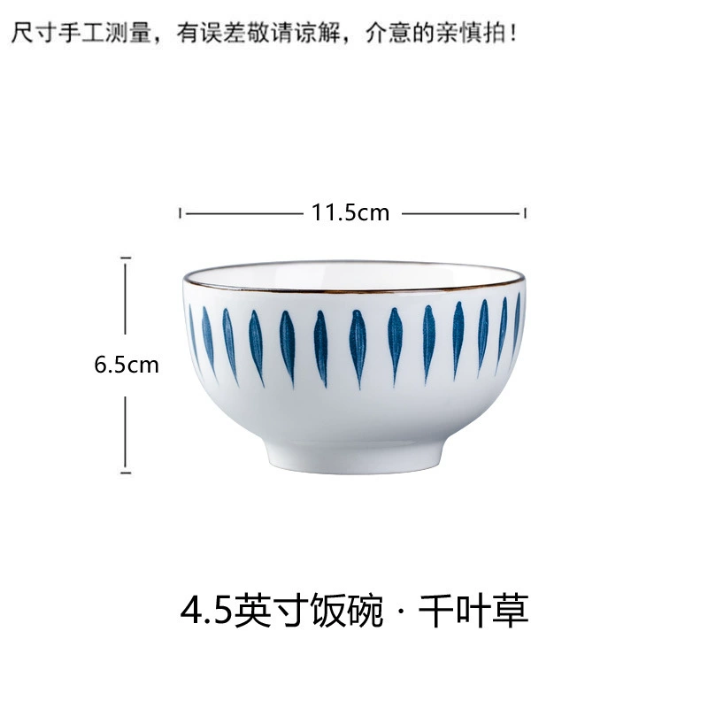 Conjunto de tigela e prato de cerâmica estilo japonês tableware view 6