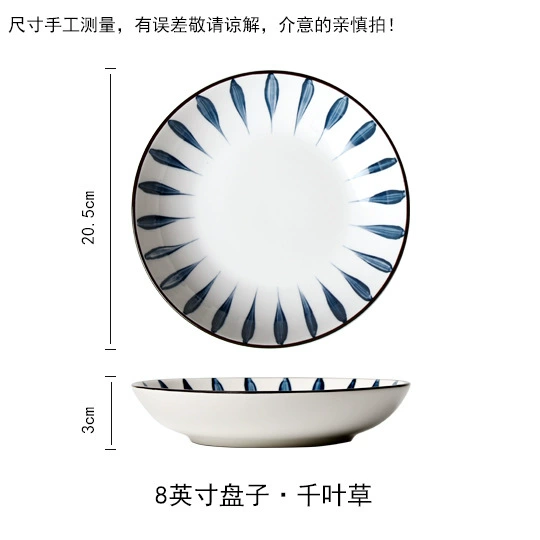 Conjunto de tigela e prato de cerâmica estilo japonês tableware view 11