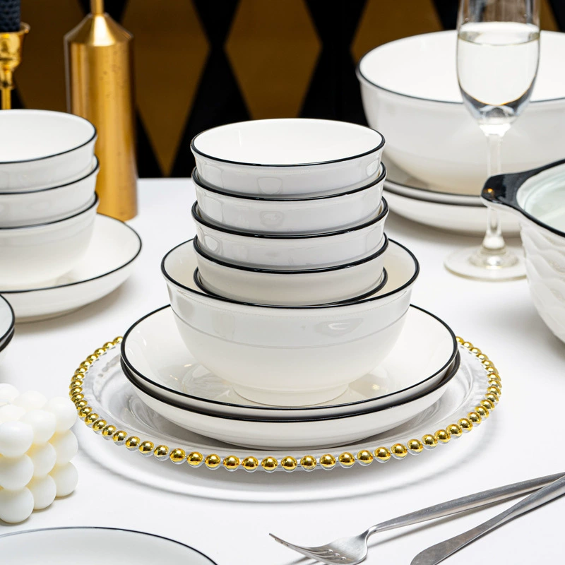 Nordic Black Line Ceramic Tableware Set tableware view 2