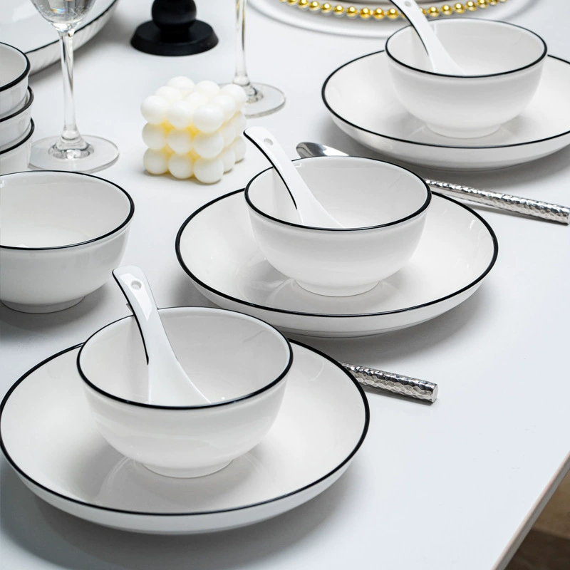 Nordic Black Line Ceramic Tableware Set tableware view 3