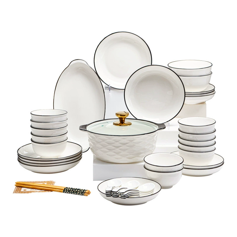 Nordic Black Line Ceramic Tableware Set tableware view 5