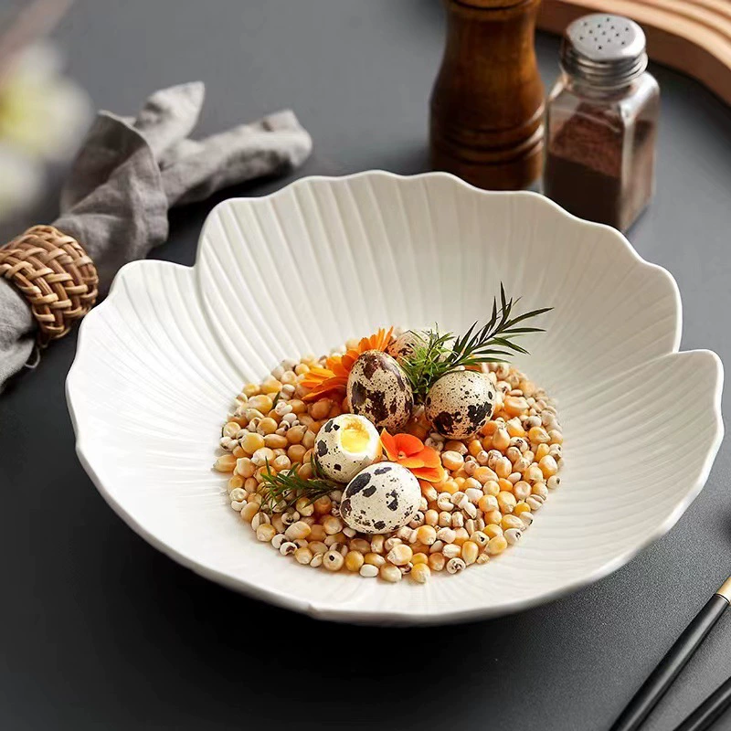 Creative Ceramic Soup Bowl and Fruit Plate tableware view 3