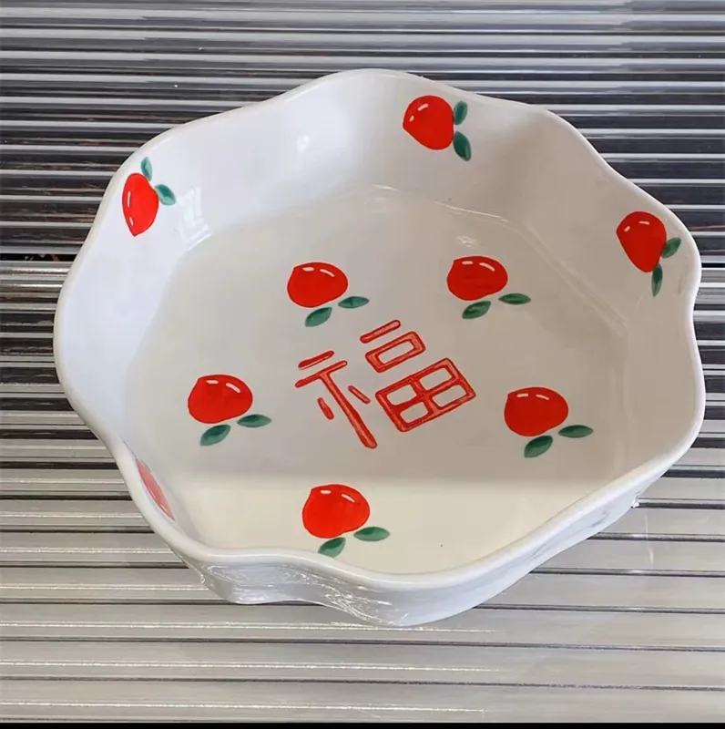 Assiette en céramique bénédiction mariage chinois tableware view 6