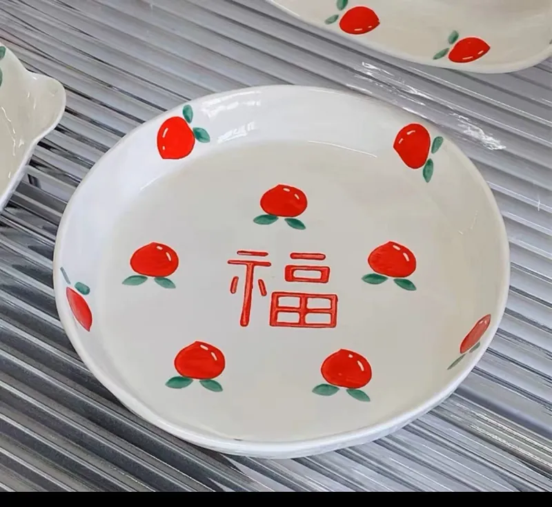 Assiette en céramique bénédiction mariage chinois tableware view 10