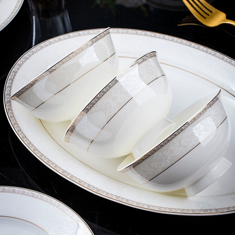 Hand-Painted Bone China Dinnerware Set tableware view 3