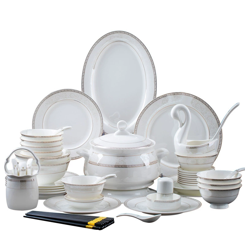 Hand-Painted Bone China Dinnerware Set tableware view 5